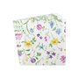 Lot de 50 grandes serviettes jetables en papier - toucher sensation lin - 40 x 40 cm - motifs fleuris