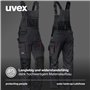 Uvex Pantalon Cargo Tune-up pour Le Travail - Salopette pour Homme - Noir/Rouge - 48