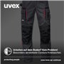 Uvex Pantalon Cargo Tune-up pour Le Travail - Salopette pour Homme - Noir/Rouge - 48