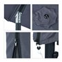 Relaxdays Parasol, 300 cm de diamètre, Pliable, avec manivelle et Housse, Jardins, balcons, terrasses, Gris Anthracite