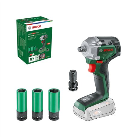 Bosch boulonneuse sans fil UniversalImpactDrive 18V-350 (pour fixations et serrages exigeants sur les chantiers ; couple maxi :