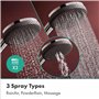 hansgrohe Raindance Alive Select S 24611000 Set de douche avec pommeau de douche à économie d'eau (EcoSmart, 3 types de jet dont
