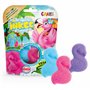 INKEE FLAMINGO Pack de 3 Bombes de bain enfant en forme de Flamant Rose