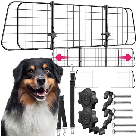 TecTake® Grille de Protection Universelle pour Chien Barrière Animaux Barriere de securite pour Transport Chien Voiture Accessoi