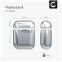Subtel - Étui Rigide de Protection en TPU Couleur Argent, Chrome. Coque de Protection de Type boitier de Rangement pour AirPods