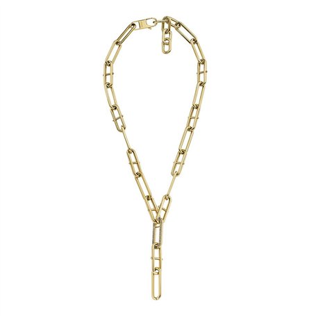 Fossil Heritage JF04583710 D-Link Glitz Chaîne pour femme en forme de Y Acier inoxydable Doré