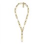 Fossil Heritage JF04583710 D-Link Glitz Chaîne pour femme en forme de Y Acier inoxydable Doré