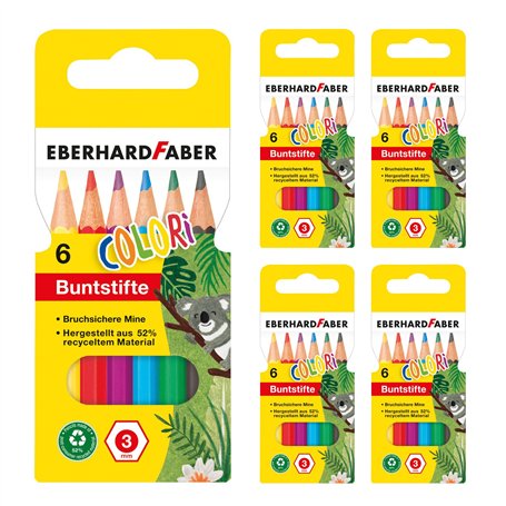 EBERHARD FABER 599029 - Set de 5 x 6 crayons de couleur
