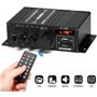 Mini amplificateur de puissance audio 400W + 400W, amplificateur de haut-parleur récepteur Bluetooth 5.0 2.0 CH avec alimentatio
