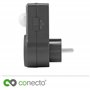 Conecto Détecteur de Mouvement Infrarouge pour Prises Intérieures - Noir - SA-CC50212-G - Détection à 120°, Portée Max 9m, Utili