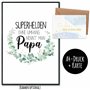 Papierdrachen Cadeau de fête des pères avec impression d'art et carte postale dorée avec enveloppe et 2 autres cartes – Cadeau p