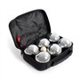 Toboli Set Pétanque 6 Boules en métal avec Cochonnet But Housse Nylon Mètre de pétanque Sport Losirs