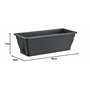 BURI Lot de 2 jardinières de 80 cm avec réservoir d'eau anthracite 18 l – Jardinière résistante aux intempéries avec insert pour
