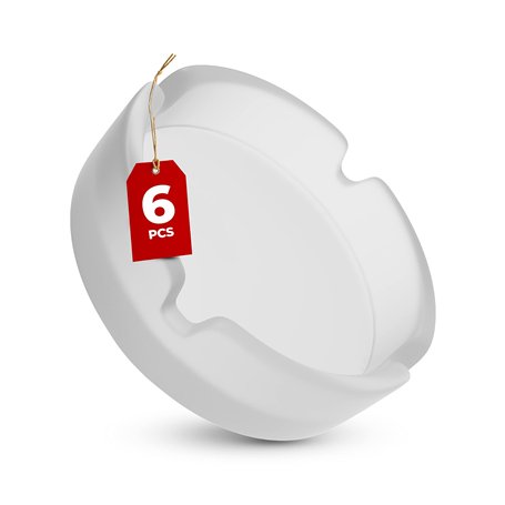 Praknu 6 Cendrier Verre Mat - Empilables - Pour l'Intérieur et l'Extérieur - Cendrier En Verre Avec 4 Fentes