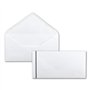 Lot de 50 enveloppes de condoléances blanches avec trait de deuil noir - Format DIN long - 110 x 220 mm - Collage humide sans fe