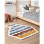 Tapis Enfant avec Motif de Bateau 105 x 120 cm en Coton Multicolore Speti