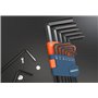 PRESCH Jeu de Clés Allen à tête sphérique 13 pcs. - Clé Allen métrique 1,27mm à 10mm - Jeu de clés mâles coudées 6 pans en étui