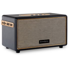 Bennett & Ross BB-860BK Blackmore Haut-Parleur Bluetooth rétro en Cuir - Haut-Parleur Vintage avec 2X 30W - Speaker Entrée USB a