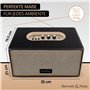 Bennett & Ross BB-860BK Blackmore Haut-Parleur Bluetooth rétro en Cuir - Haut-Parleur Vintage avec 2X 30W - Speaker Entrée USB a
