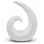 Sculpture élégante en céramique - décoration Moderne en Blanc à crème - Spirale décorative de 20 cm de Haut - Convient également
