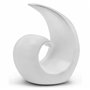 Sculpture élégante en céramique - décoration Moderne en Blanc à crème - Spirale décorative de 20 cm de Haut - Convient également