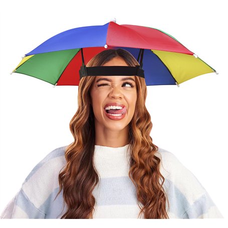 Hatstar Chapeau de protection solaire amusant | Chapeau de parasol pliable | Chapeau de parapluie | Protection solaire pour adul