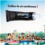 Amapool Kit de réparation pour Piscine en PVC 4 pièces I Colle sous-Marine I Kit de réparation pour Surfaces sèches et humides I