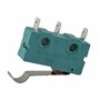 Lot de 2 micro-boutons 3 broches 250 V 5 A 2 positions ON/ON Interrupteur de fin de course avec bras de levier semi-circulaire I