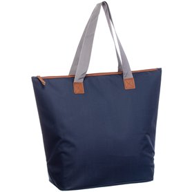 Brandsseller Sac isotherme, 30 l, environ 40 x 50 x 20 cm, pliable, avec isolation pour les aliments, fermeture éclair, bleu fon Brandsseller Sac isotherme