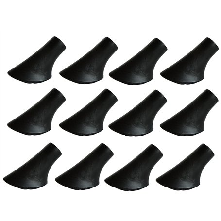 MIGHTY PEAKS - 12 pièces / 6 Paires Embouts pour Bâtons de Marche Nordique - Tampons Asphalte X-4GT Protecteur en Caoutchouc pou