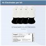 TERAPIO 4x Electrodes de remplacement. Compatible avec l'appareil TERAPIO-SMART-CIRCULATION. Pads de remplacement réutilisables 
