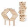 Igroteco® Tour d’Équilibre en Bois – 54 Pièces – Jeu d’Adresse Classique pour Enfants et Famille – Bois Naturel des Carpates – J