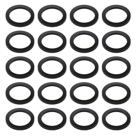 OTOTEC 20 Pièces Rondelles Plates en Caoutchouc Noir 32mm OD 24mm ID 3mm d'épaisseur M24 Rondelles Plates pour Robinet à Bout d'