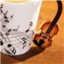 Dropfree Nouveaute Violon poignee en ceramique Tasse Libre Cafe Lait The Tasse personnalite mug Instrument de Musique Cadeau Tas