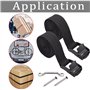 Myqqhbs Kit de Sangle D'Arrimage de Batterie de 1 Pouce X 4 Pieds avec Boucle à Came en Acier Inoxydable, Support et Vis pour Ba