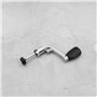 eMagTech Poignée de Moulinet Pêche 110mm Pliable Poignée Électrique de Remplacement Bras à Bascule en Métal Adaptée aux Moulinet