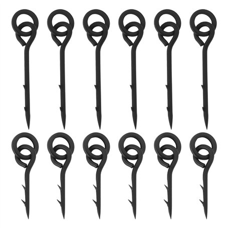 eMagTech Lot de 30 pointes à bouillettes avec anneau de vis 10 mm/15 mm avec boucle de liaison ronde émerillons pour appâts et a