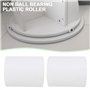 eMagTech Lot de 2 roulements à rouleaux en plastique sans roulement à billes - 40 x 50 mm - Ouverture de 10 mm - Applicable aux