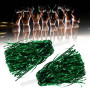 Boerunid Lot de 24 pompons de pom-pom girl avec poignée en plastique pour adultes et enfants - Vert