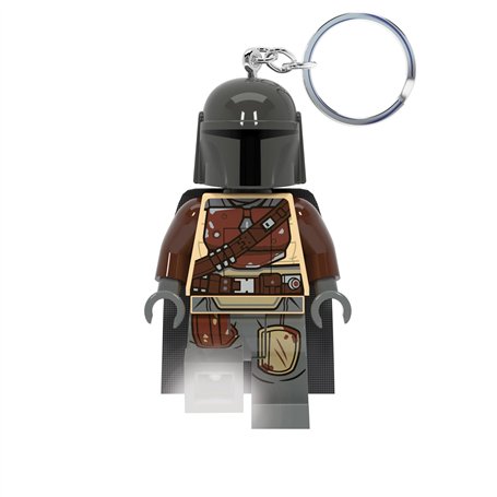 Porte-clés lumineux LEGO Star Wars The Mandalorian - 76 mm de hauteur (KE172) - 2 piles CR2025 incluses