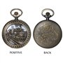 JewelryWe Montre Gousset Vintage Pendentif en Bronze avec chaîne Collier pour Homme et Femme …