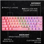 HKKB GK61 Mechanical Gaming Keyboard 60 Percent | 61 RGB Rainbow LED Backlit Programmable Keys | USB Wired | for Mac and Windows