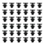ECSiNG Lot de 50 clips de fixation en plastique pour panneau de porte intérieur de voiture 3B0868243 compatibles avec VW Golf/MK