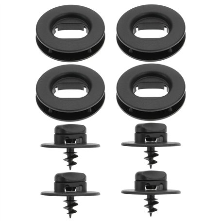 ECSiNG Lot de 4 Supports de Tapis de Sol de Voiture Boutons de Rotation des Trous Clips de Fixation pour Tapis de Sol 3D0864851B
