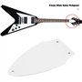 LT Easiyl 1 pickguard blanc à 3 couches compatible avec Gibson Flying V Neck Adjusting Rod Cover Guitar Accessories White Black