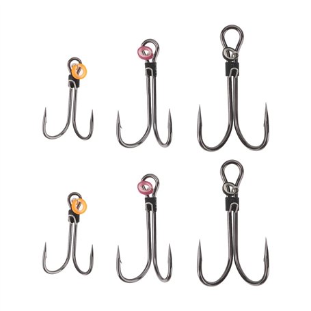 LT Easiyl 6X Hameçons Doubles pour Pêche en Eau Douce Et en Mer