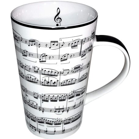 Lesser & Pavey LP93667A Tasse à latte en porcelaine fine - Motif de musique