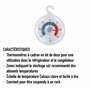 Lot de 2 thermomètres de réfrigérateur à cadran de 65 mm avec zones colorées