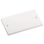 Newlec Plaque murale double blanche 86mm x 146mm blanche à visser ou à enclipser