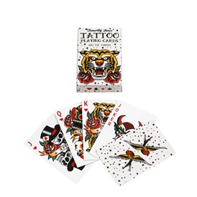 Sifcon International Jeu de cartes à jouer au design tatouage vintage